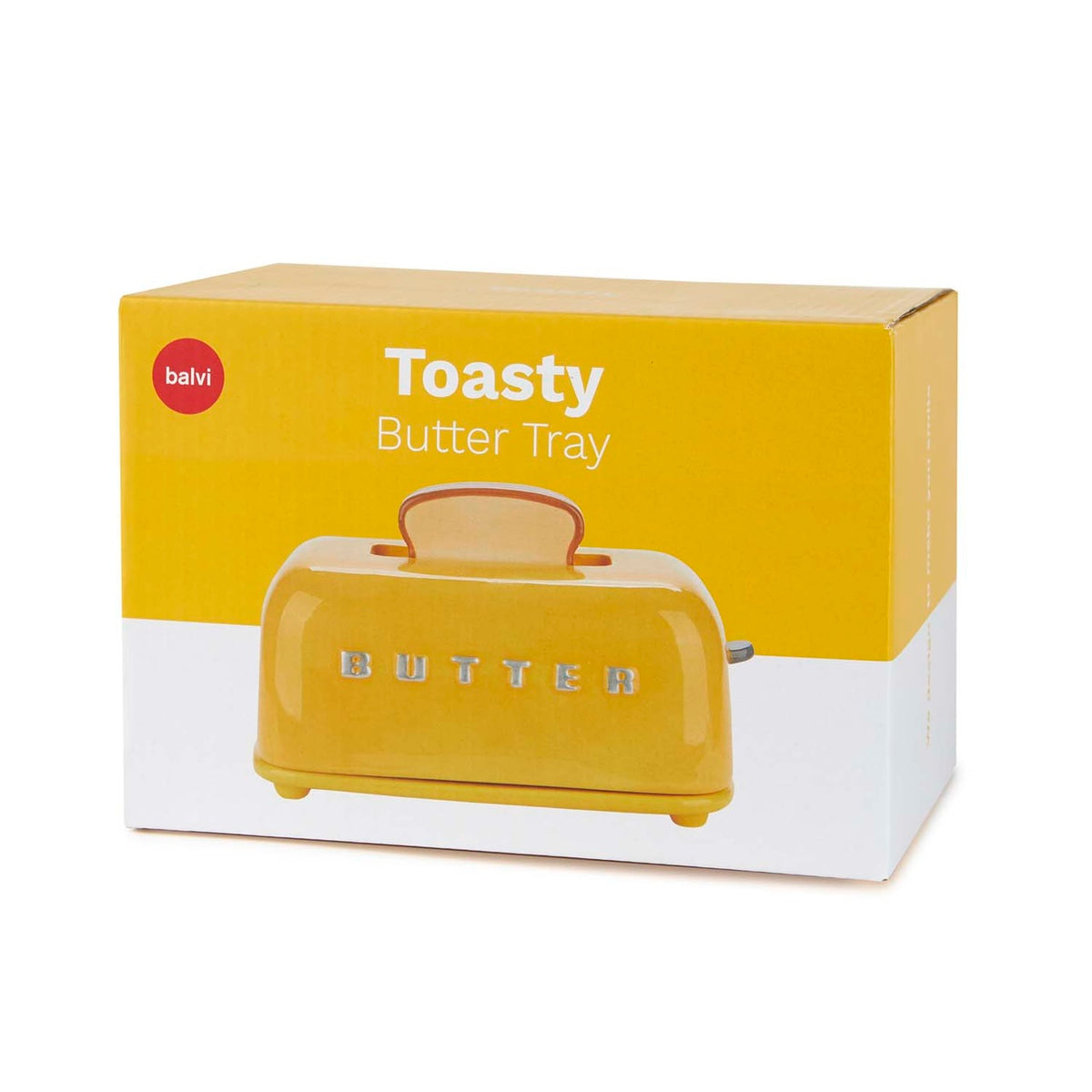Smörbehållare med lock Toasty, Gul