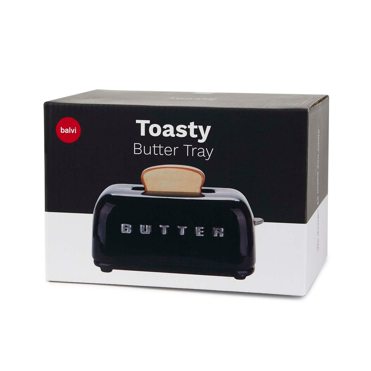 Smörbehållare med lock Toasty, Svart