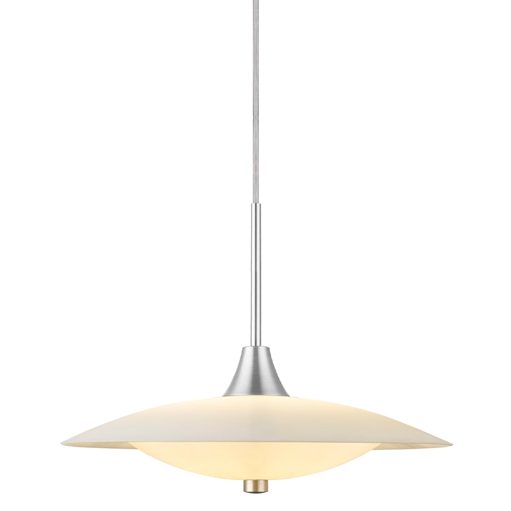 BARONI Taklampa Ø35 Opal / alu.