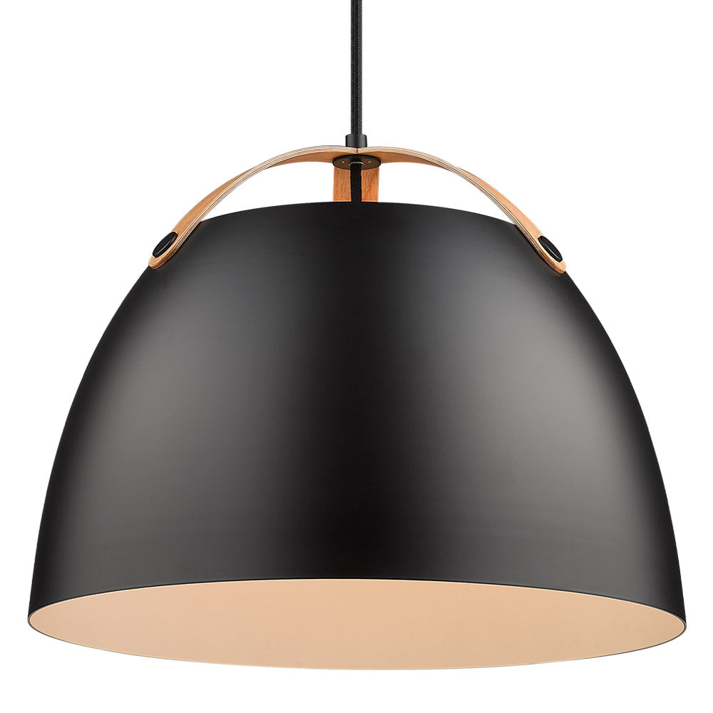 OSLO Taklampa Ø40 Svart / Ek
