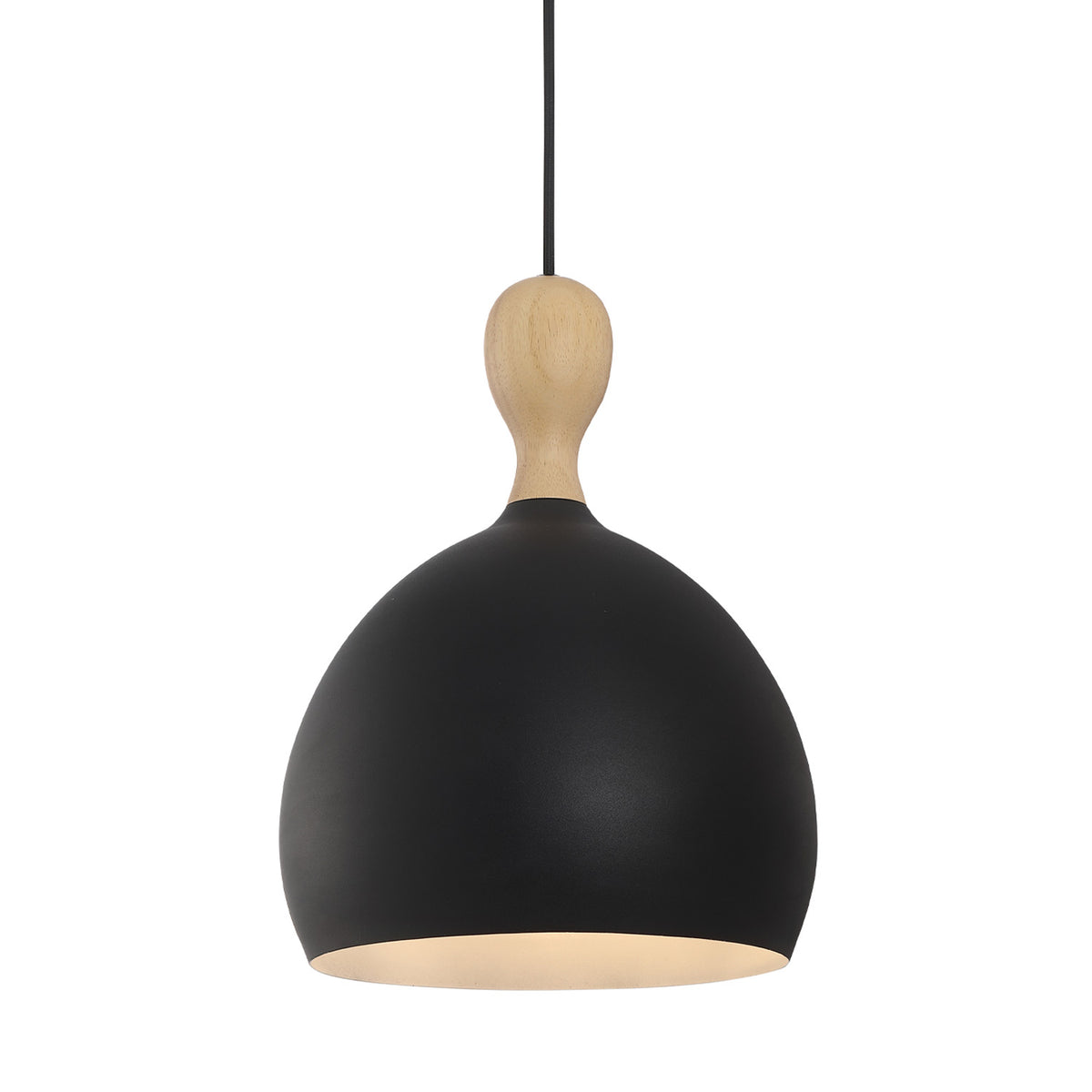Dueodde Taklampa Metal/Träd Ø24cm E27 Svart