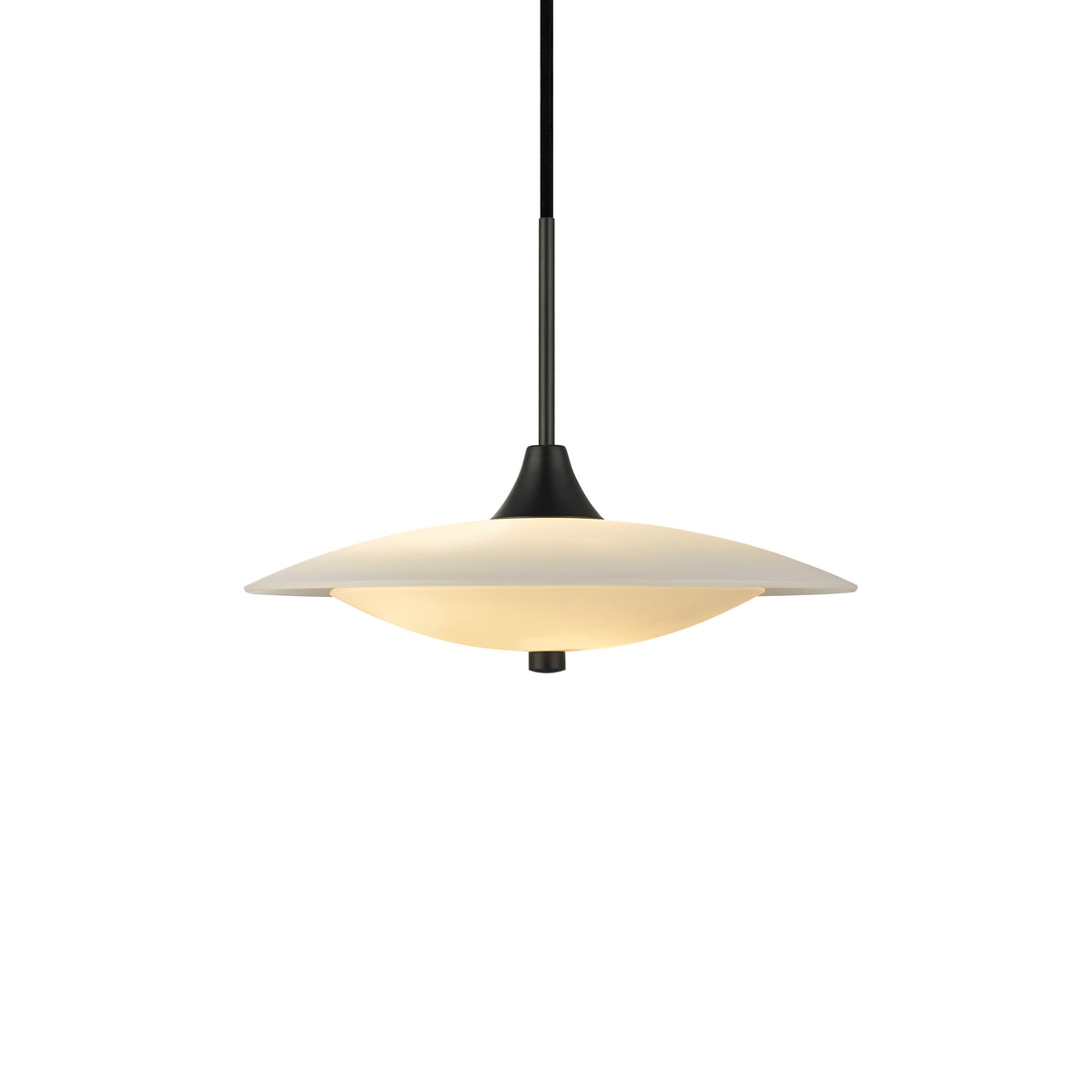 BARONI Taklampa Ø40 Opal / Svart - bild 2