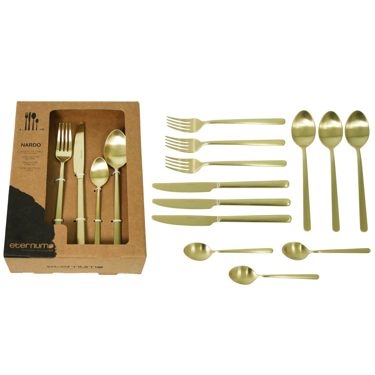 Eternum Bestickset Nardo Champagne 16 delar