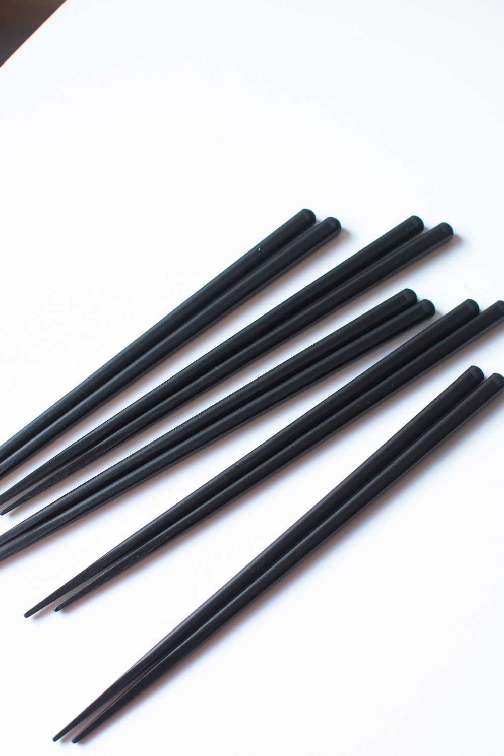 Kawai Ätpinnar Plain Wood Svart 5 par
