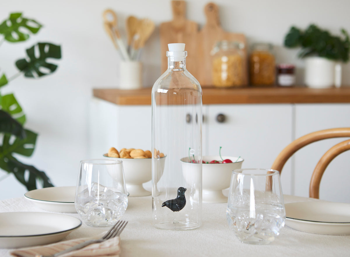 Flaska Atlantis, Grå Säl 1,2l, Borosilikatglas