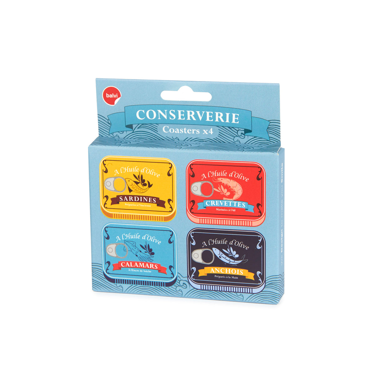 Glasunderlägg Conserverie Set om 4
