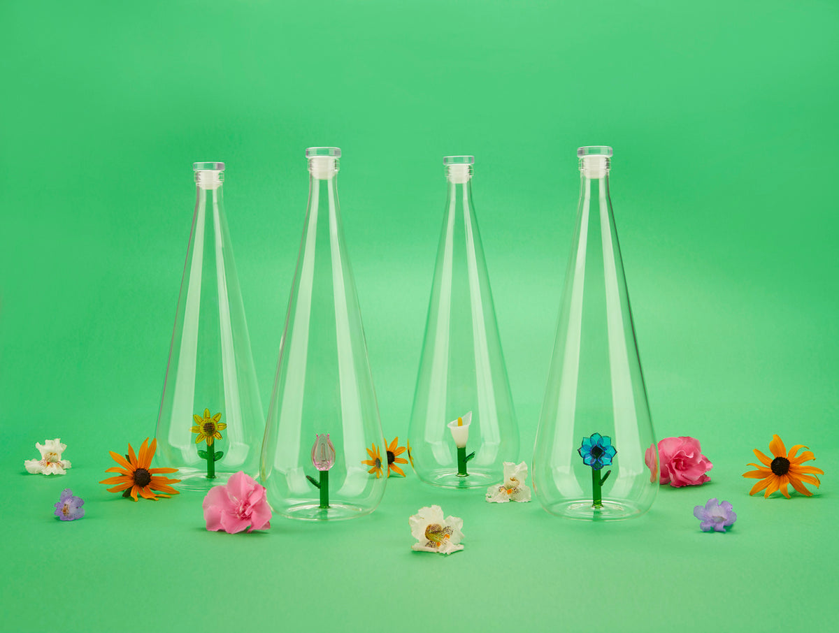 Flaska Botanical Solros 1,0l, Borosilikatglas
