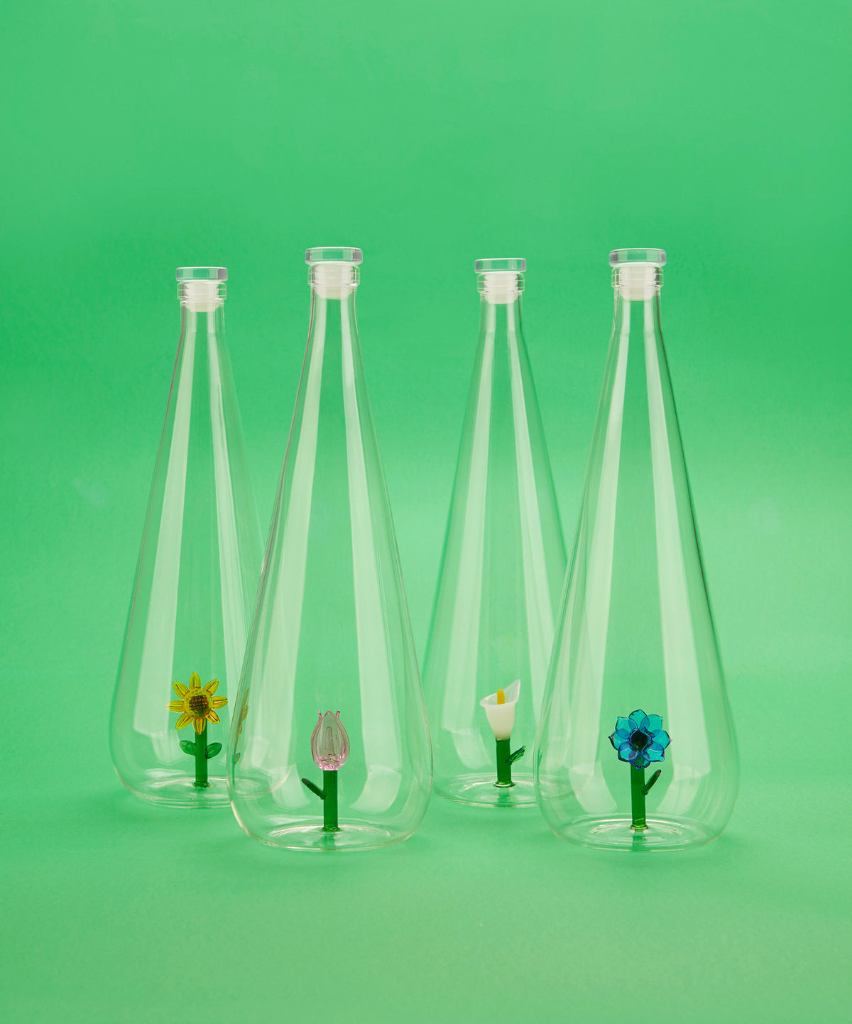 Flaska Botanical Solros 1,0l, Borosilikatglas