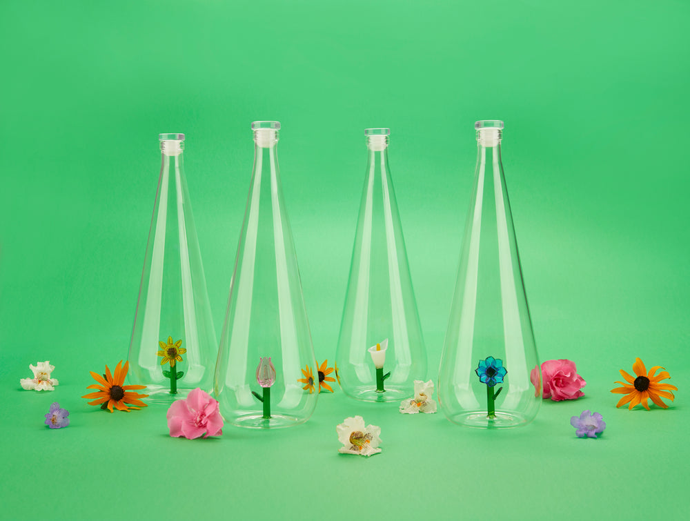 Flaska Botanical Anemone 1,0l, Borosilikatglas