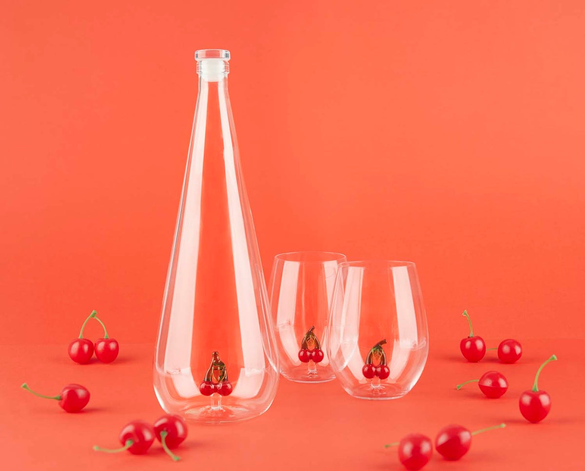 Dricksglas Botanical, Körsbär , set med 2