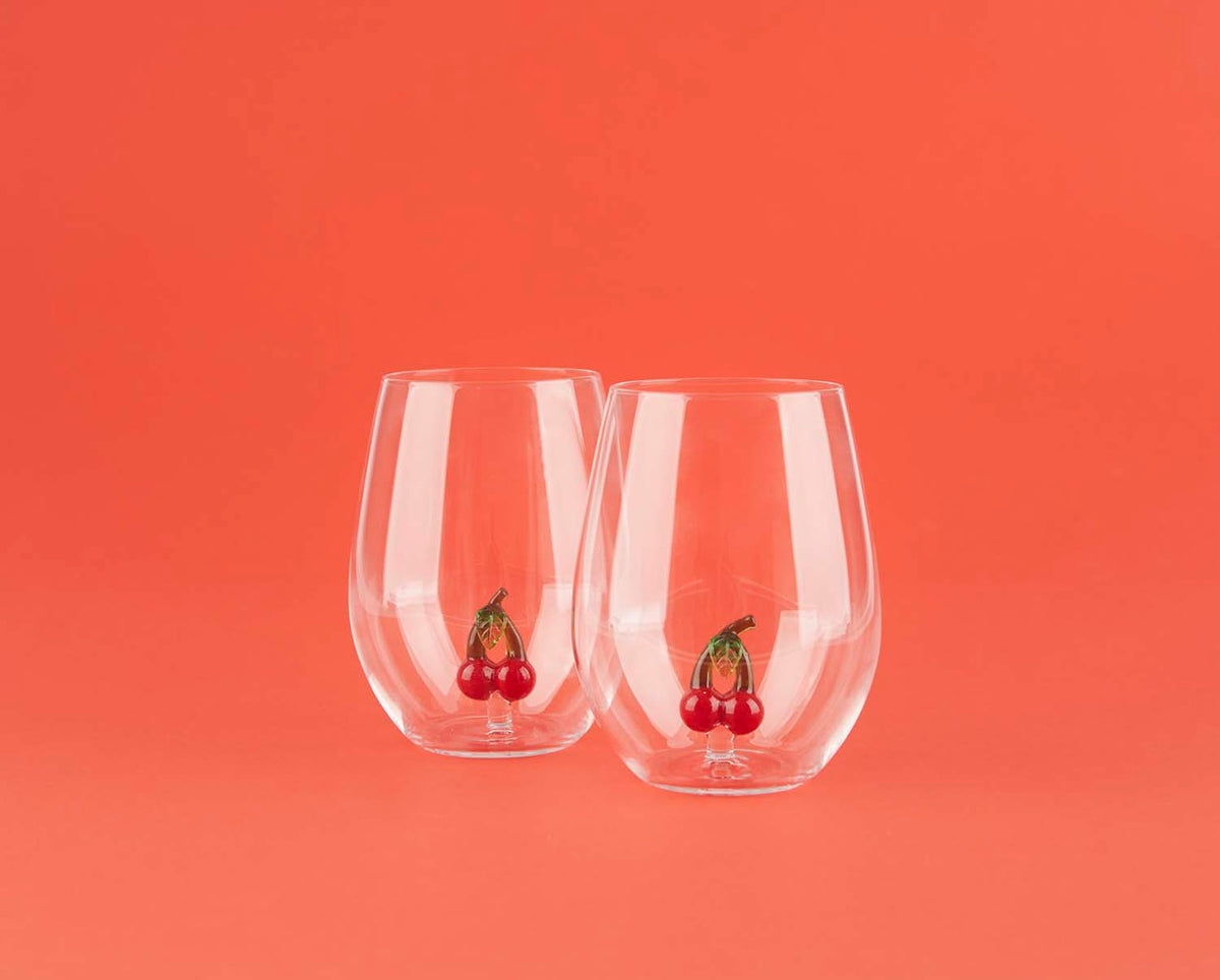 Dricksglas Botanical, Körsbär , set med 2