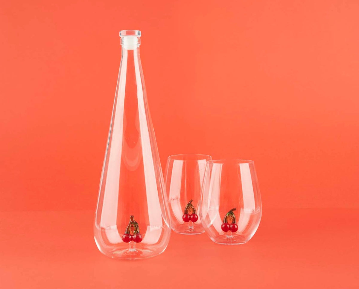 Dricksglas Botanical, Körsbär , set med 2