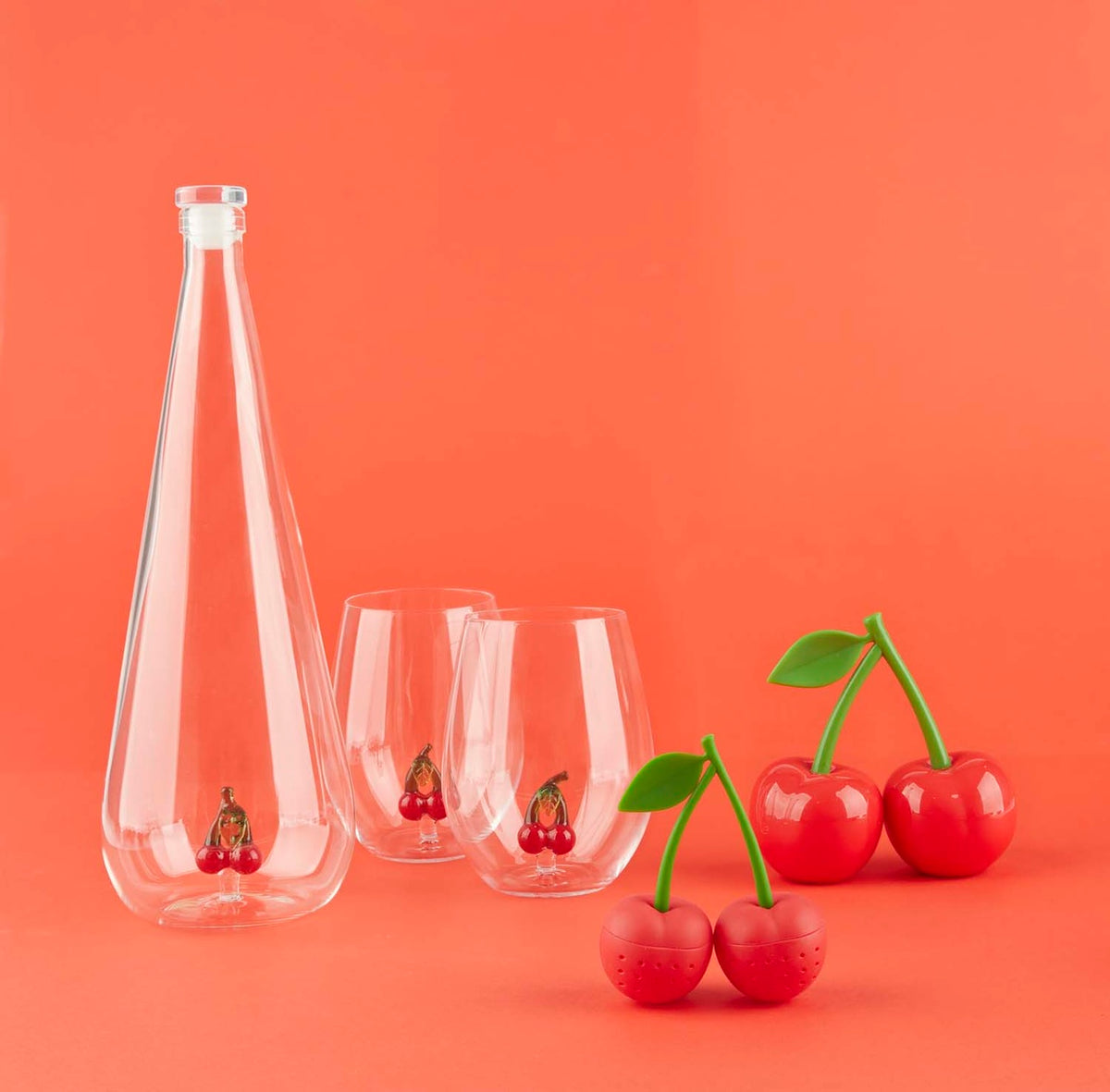 Dricksglas Botanical, Körsbär , set med 2