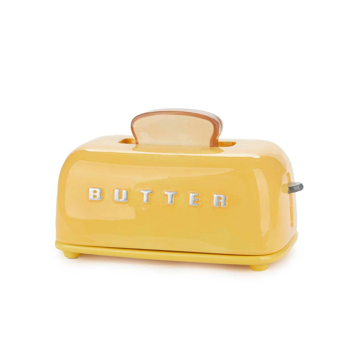Smörbehållare med lock Toasty,  Gul