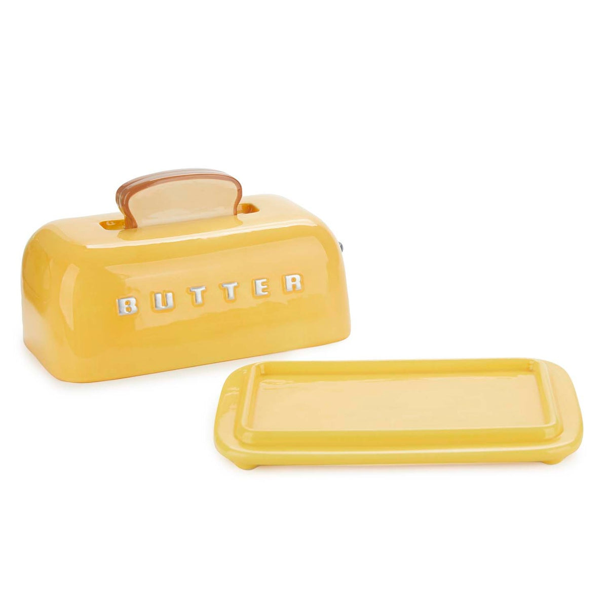 Smörbehållare med lock Toasty,  Gul