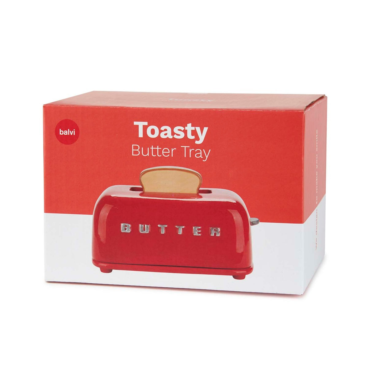 Smörbehållare med lock Toasty,  Röd