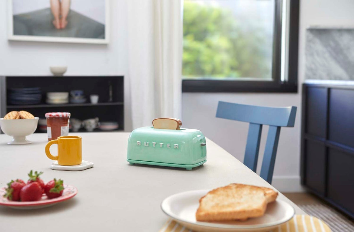 Smörbehållare med lock Toasty,  Grön