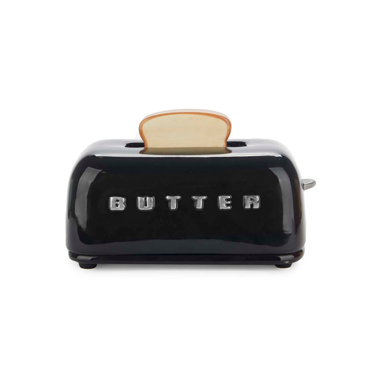 Smörbehållare med lock Toasty,  Svart