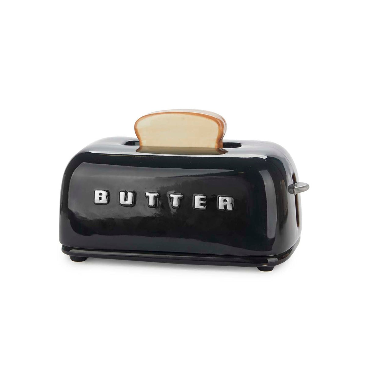 Smörbehållare med lock Toasty,  Svart