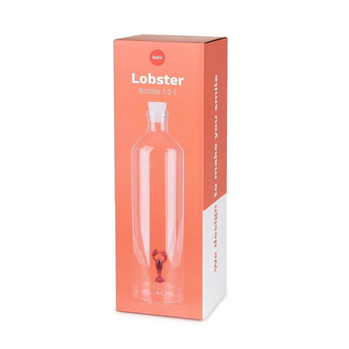 Flaska Atlantis Hummer, 1,2 l Borosilikatglas