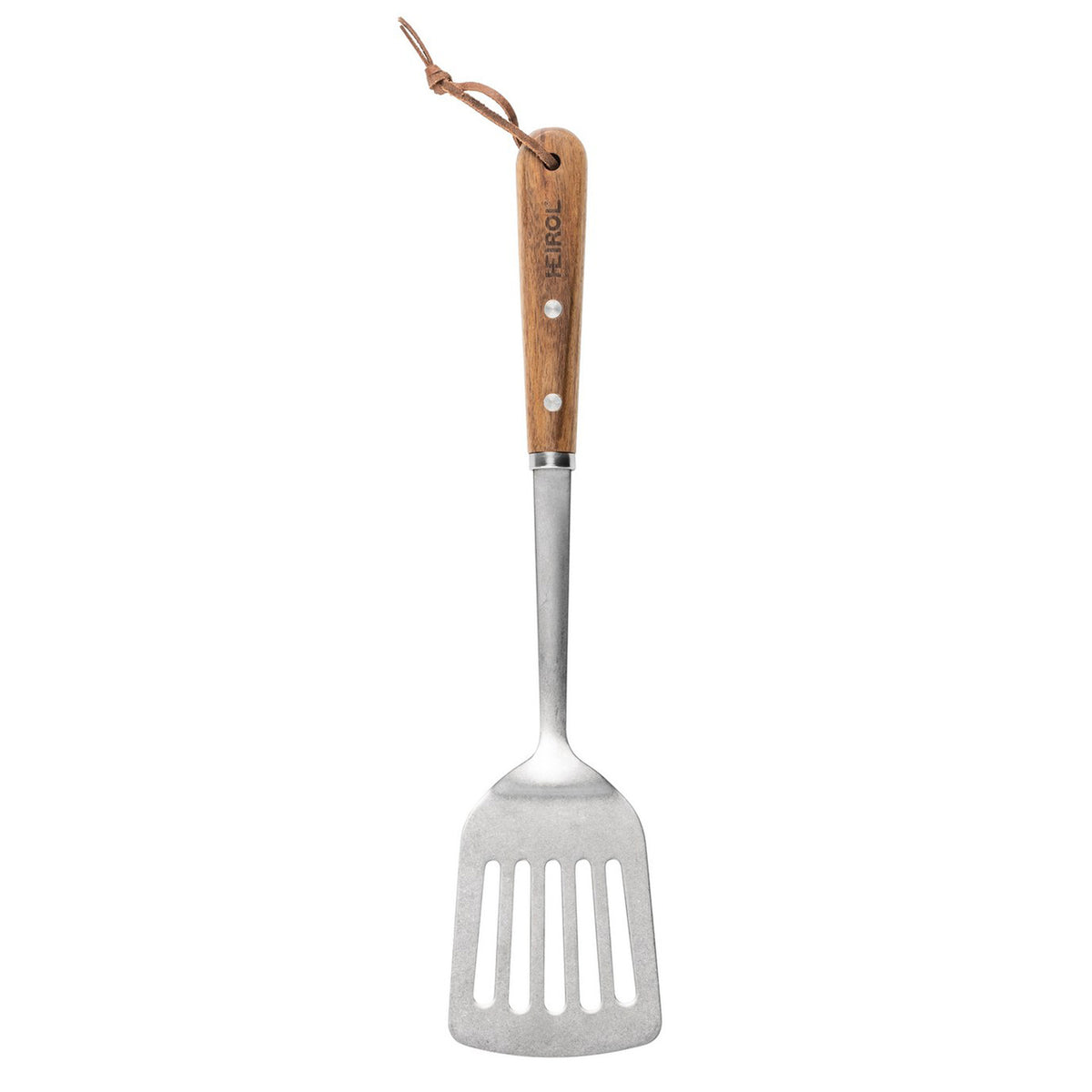 Heirol Slitsad Stekspade Rostfri Stål och Bokträ