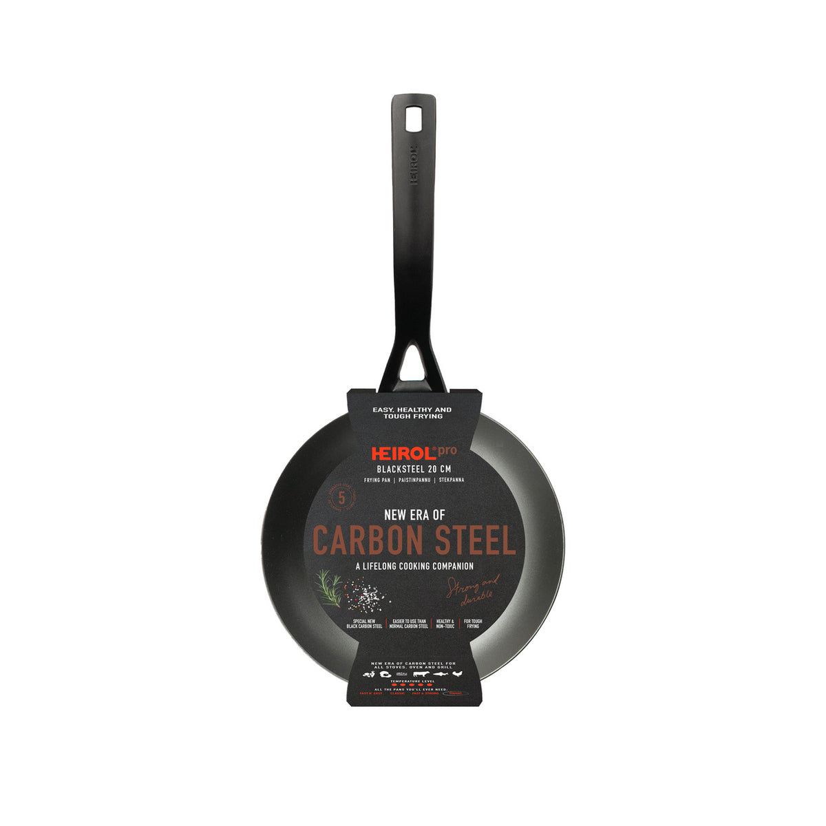 Heirol Kolstålpanna Blacksteel 20 cm