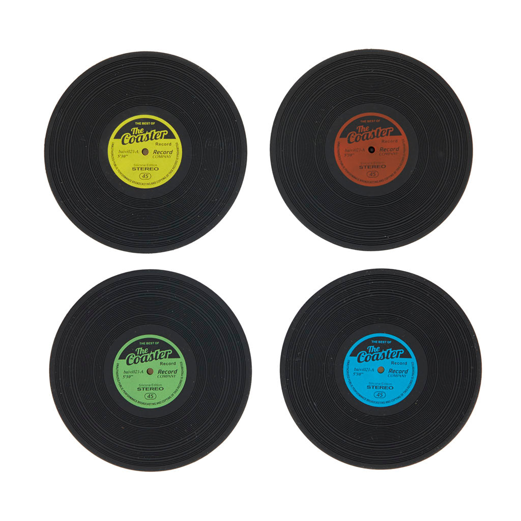 Glasunderlägg Vinyl, set om 4