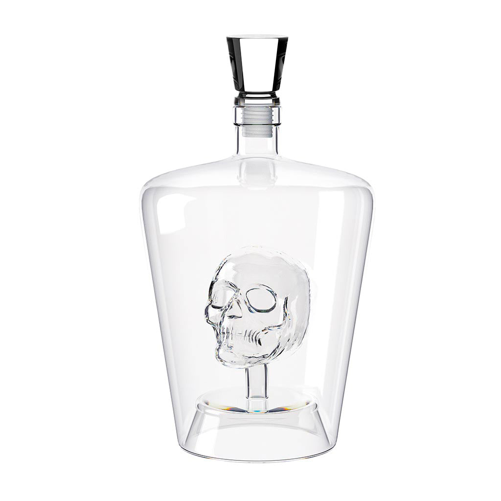 Decanter i glas Dödskalle, 1l