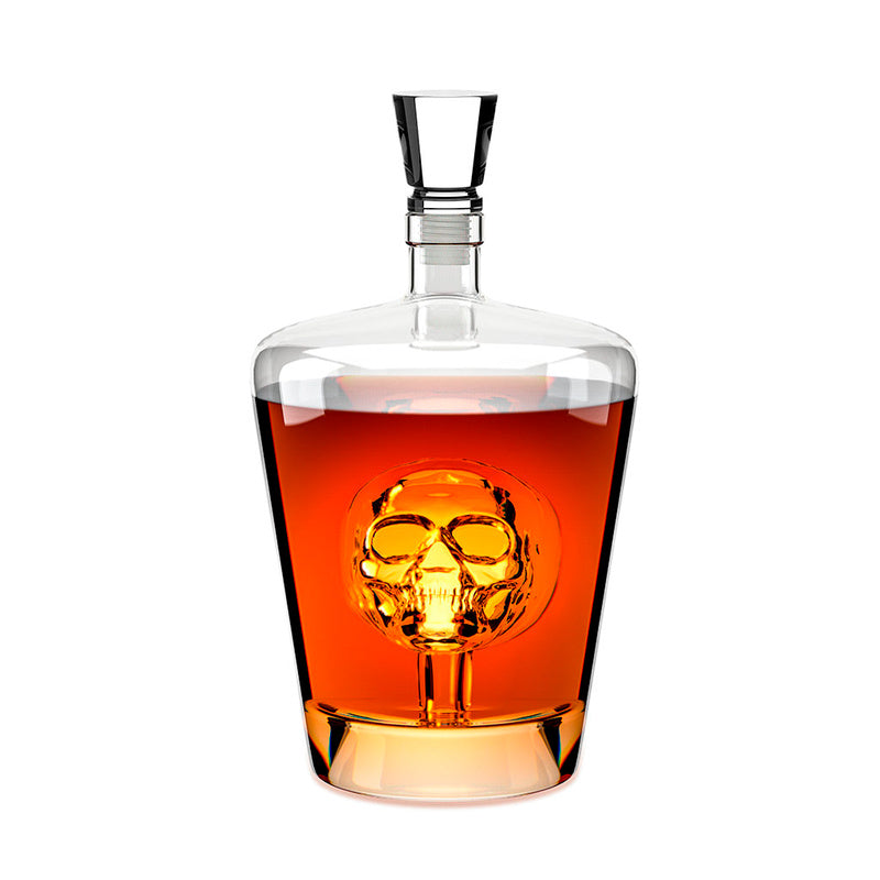 Decanter i glas Dödskalle, 1l